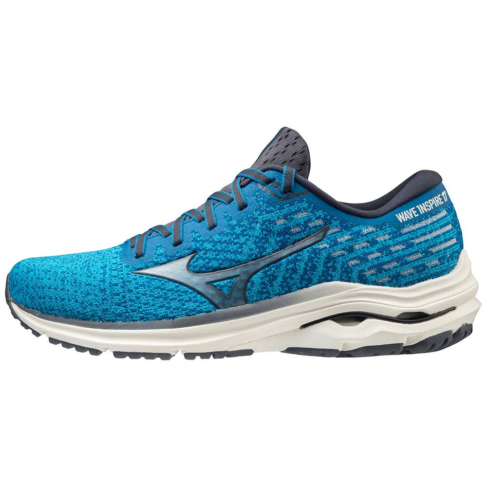 Tenis Para Correr Mizuno Wave Inspire 17 WAVEKNIT Para Hombre Azules 1093654-OU